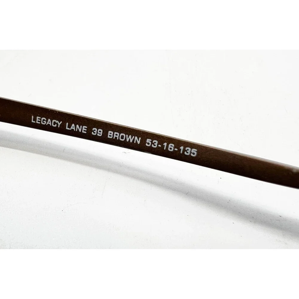 Legacy Lane 39 Eyeglasses Womens Brown Metal Cat Eye Frames 53-16-135